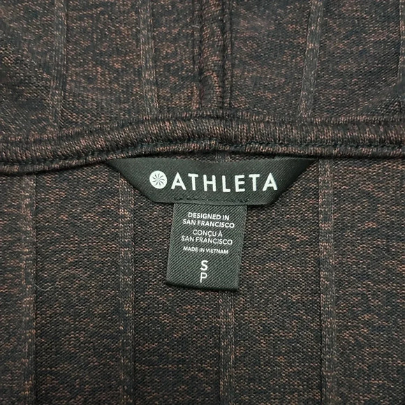 Athleta Harmony Hoodie Sweatshirt in Mahogany Heather Textured Lightweight - Picture 8 of 9